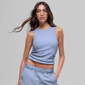 NWT ALO Yoga.  Ribbed En Pointe Tank . Size S. Winter Frost